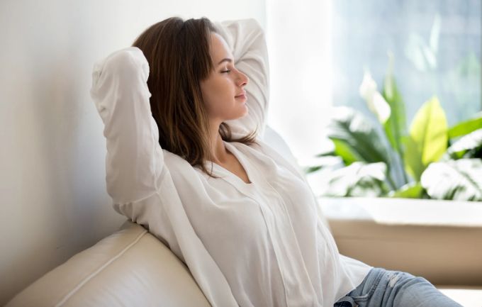 mindfulness, peaceful, restful, woman resting, woman as peace, woman satisfied