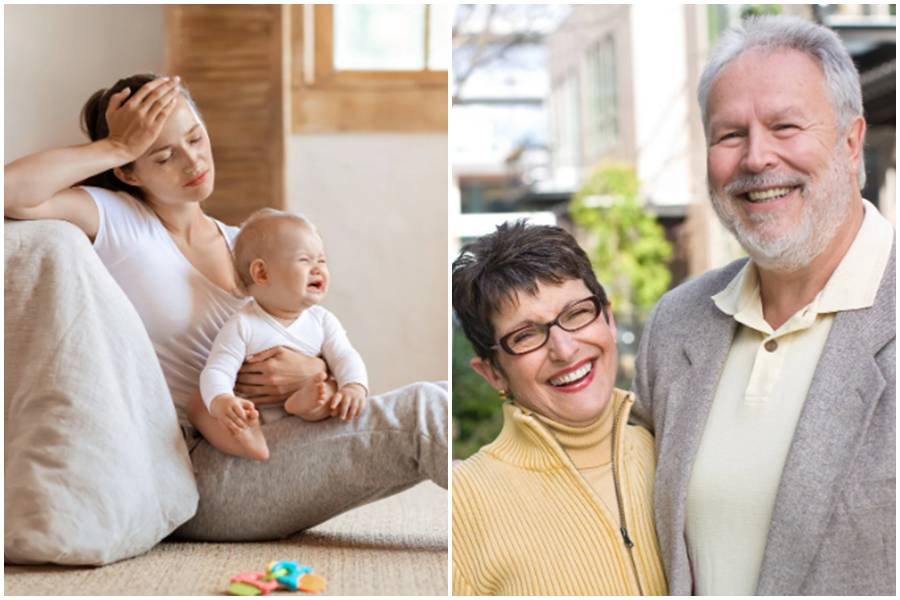 baby boomers, stressed mom, grandparents, absentee grandparents, stressed millennial, parenting, grandpa, grandma