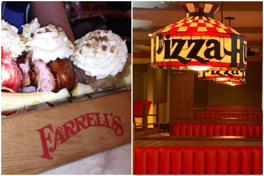 Farrells, pizza hut, '80s restaurants, old-school restaurants, ice cream, pizza