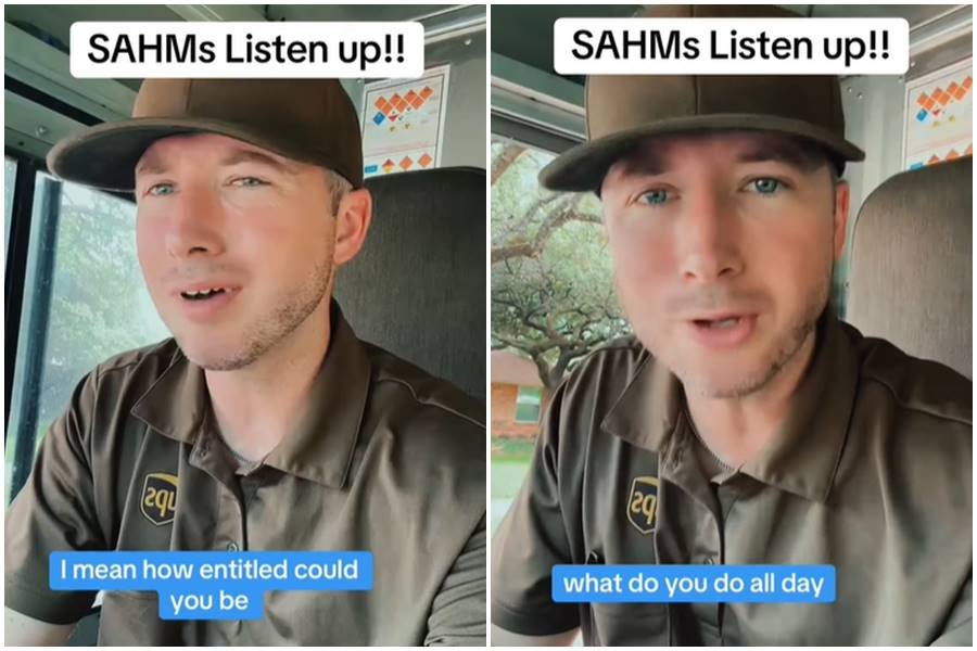 stay-at-home mom, ups driver, entitlement