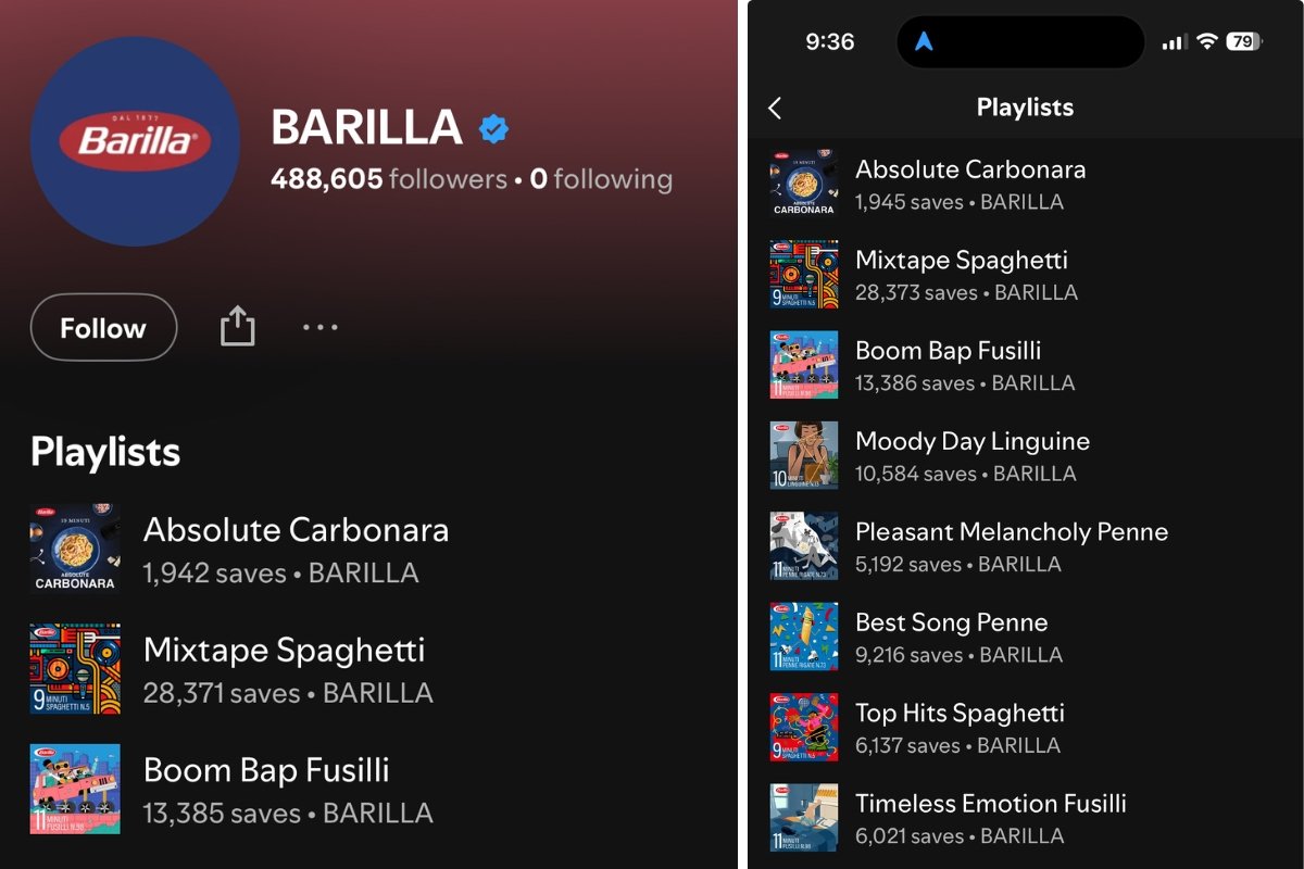 barilla, pasta, spotify, al denta pasta, cooking pasta