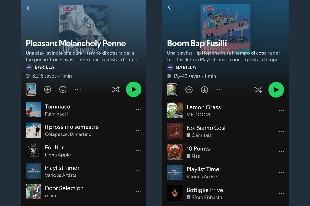 barilla, pasta, spotify, al denta pasta, cooking pasta