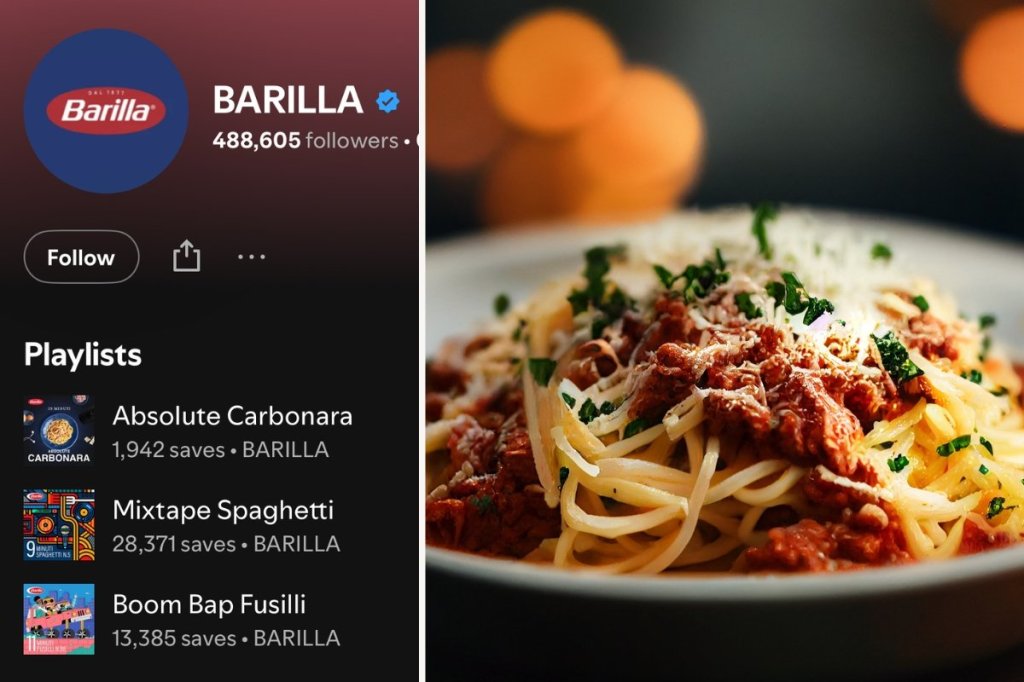 spotify, barilla playlists, spaghetti, pasta, al dente