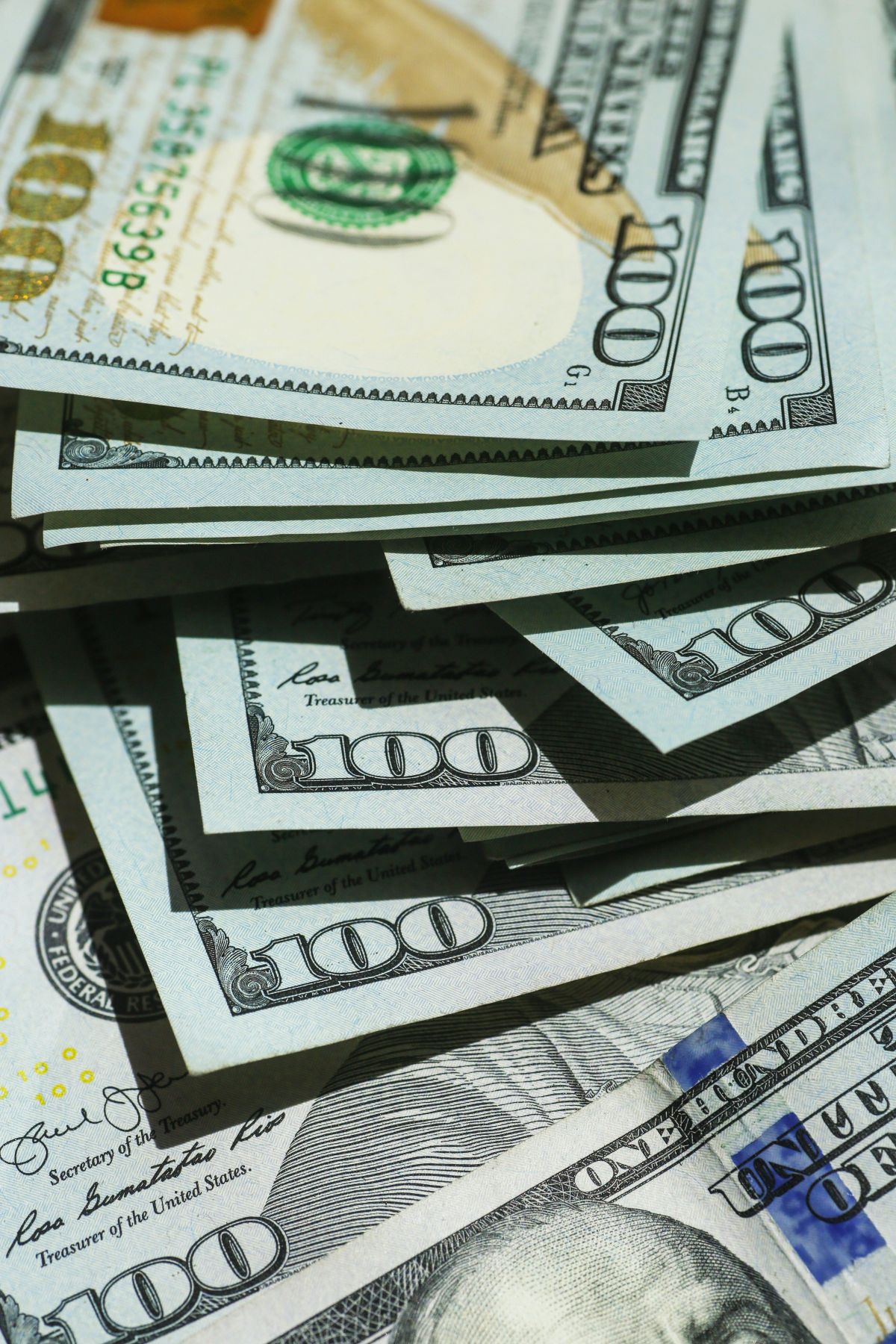 Money, hundred dollars, hundred dollar bills, wealth, rich