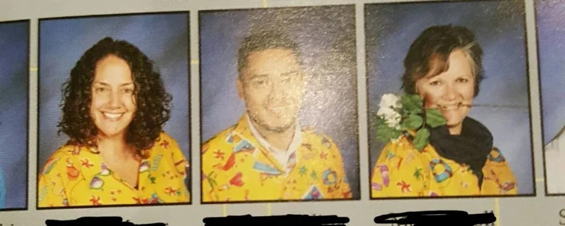jokes, pranks, hawaiian shirt, fashion, kids, teens, high school, teachers, education, yearbook