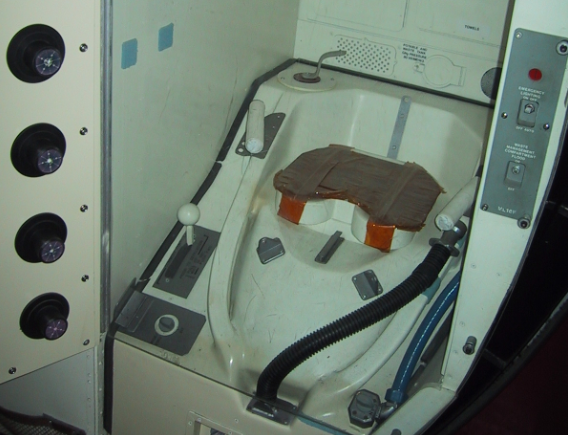 johnson space center, space toilet, bathroom space shuttle, houston texas, space, engineering,