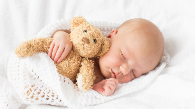 baby, newborn baby, baby girl, baby girl teddy, teddy bear, sleeping baby