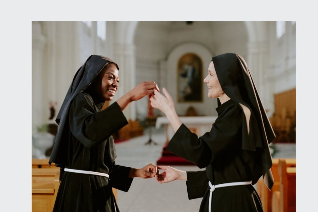 nuns, dancing, happiness, religion