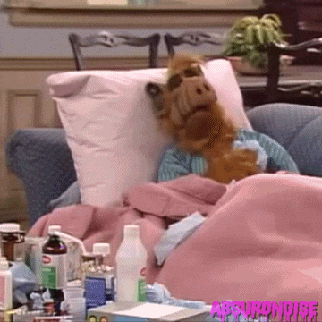 alf, sick, cough, sneeze, sick day