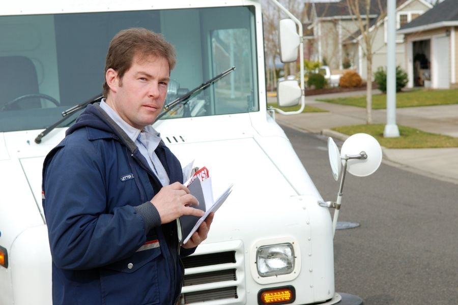 mailman paycheck; mail carriers pay; job market; job hunting; mailman shares check