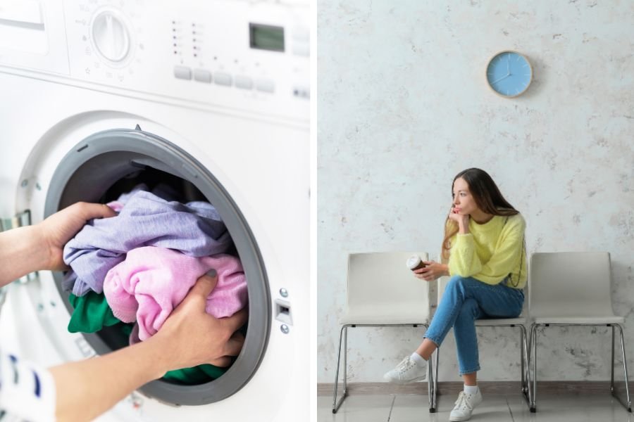 laundry; washer time; laundry timer; why washers take long; quick wash cycle; overstuffing washer; proper way to load washer