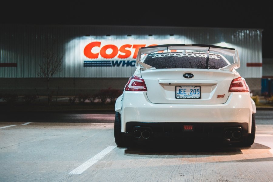 car parked at Costco