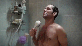 shower, paul rudd, cleanliness