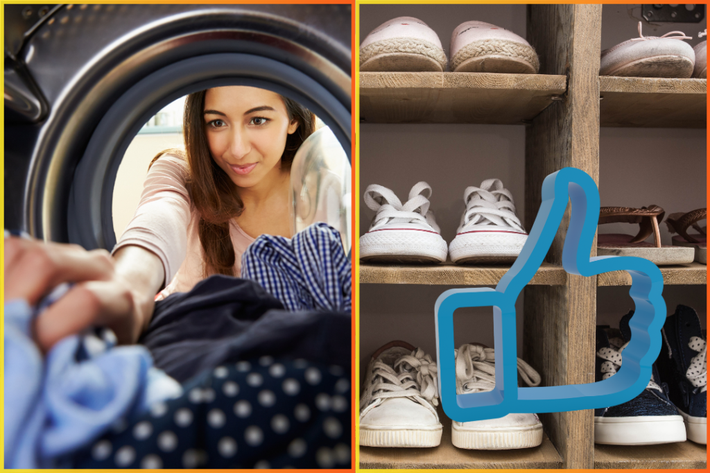 washing machines, shoes, unexpected items, dryers