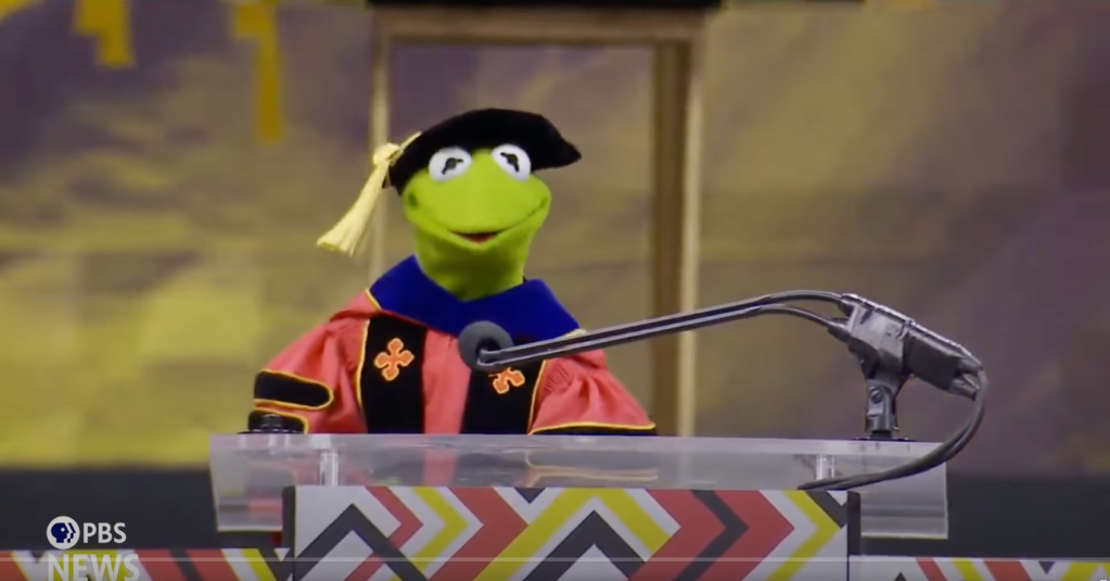 kermti speech, kermit umd speech, kermit commencement sppech, commencement speech, jim hensen, muppets