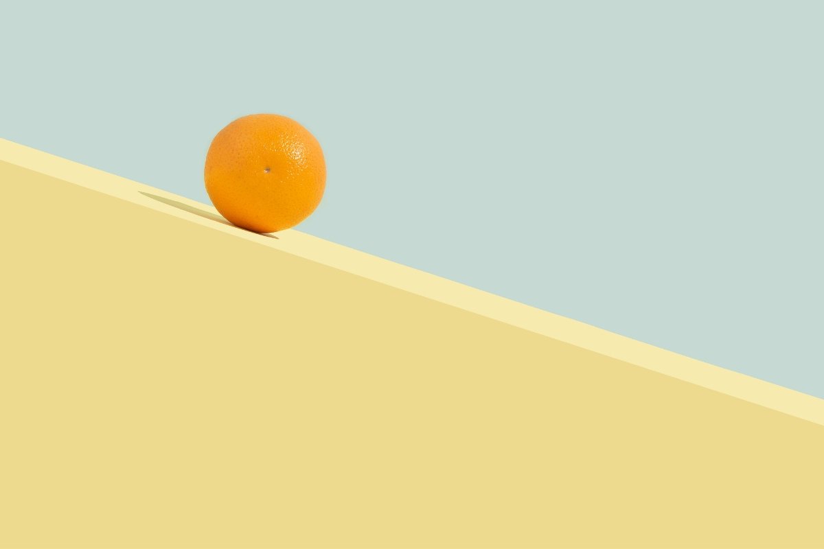 ambitious but lazy, procrastination, inertia, movement, downhill