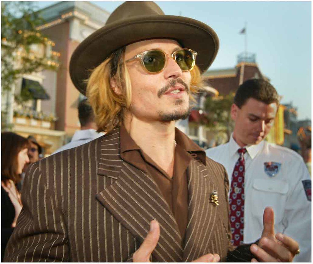 Johnny Depp, brown hat, premiere, movie star, celebrity