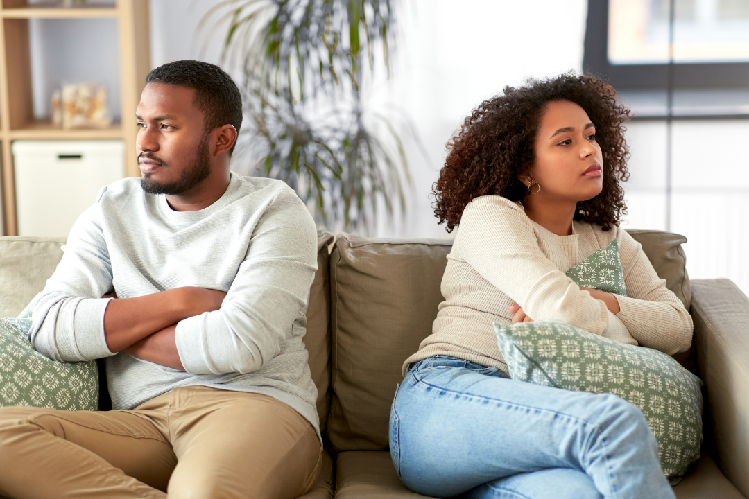people, couch, arms crossed, mad, argument