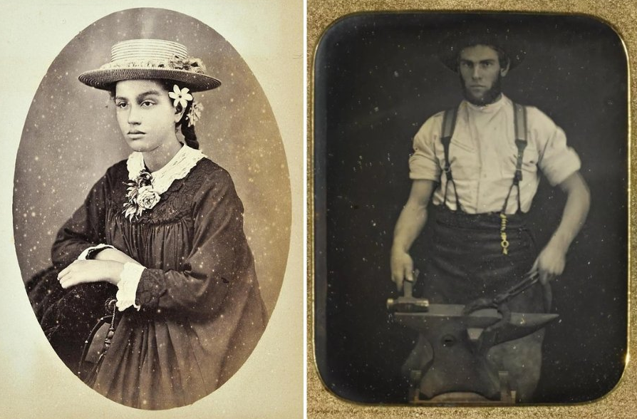 old photos, black and white photos, 1800s photos, no-smile photos, no smiles in photo