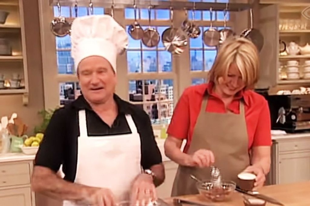 robin williams, martha stewart, cooking, comedy, celebrities
