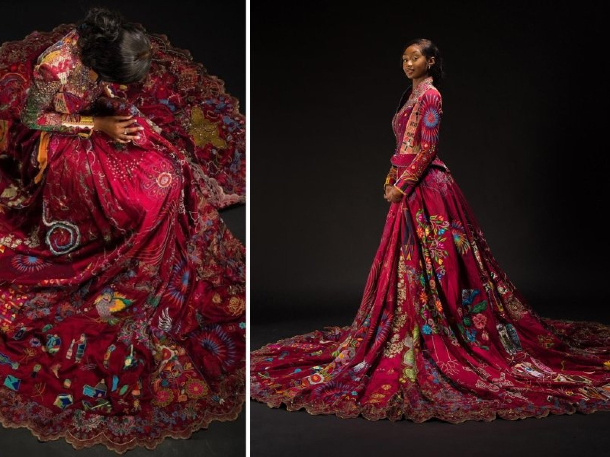 Embroiders from 51 countries spent 14 years making this dress - Upworthy