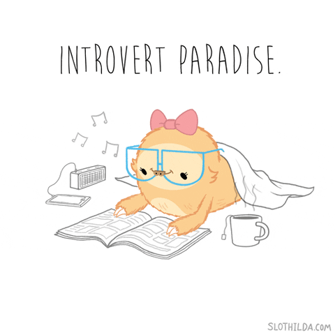 introversion, reading a book, solitude, alone-time, content