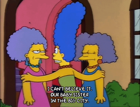 The Simpsons, sisters, Marge Simpson, peptalk, siblings