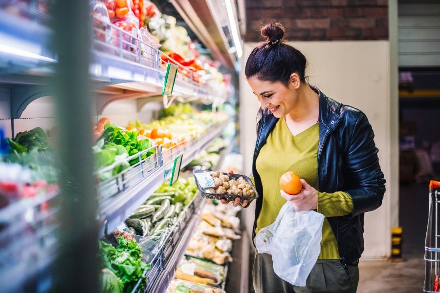 grocery shopping, food budget, buying groceries, money, luxuries