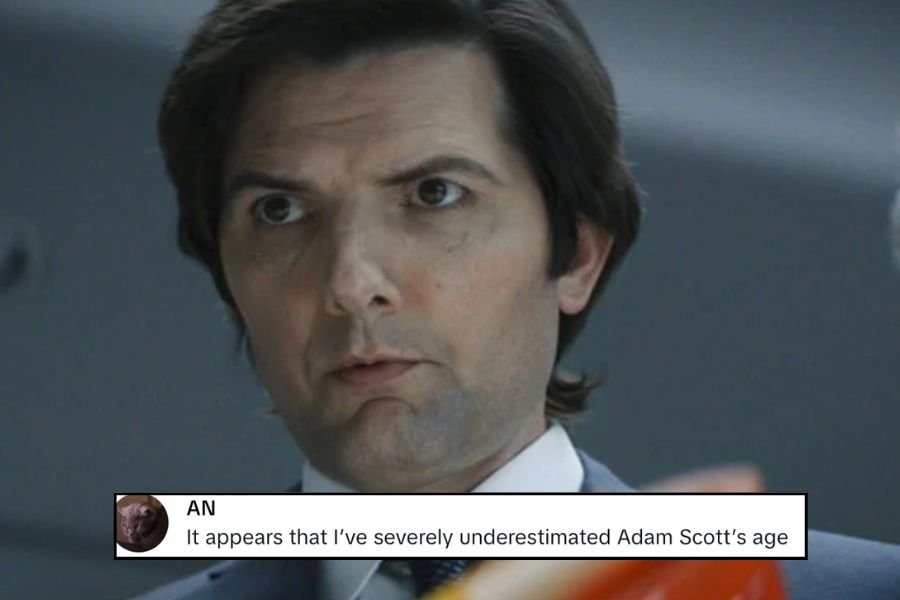 Adam Scott makes an appearance in his teen daughter's TikTok, and the jokes run wild