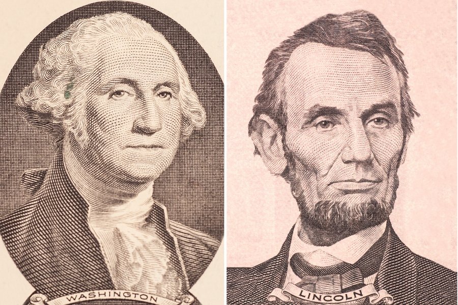 president washington, president lincoln, u.s. presidents