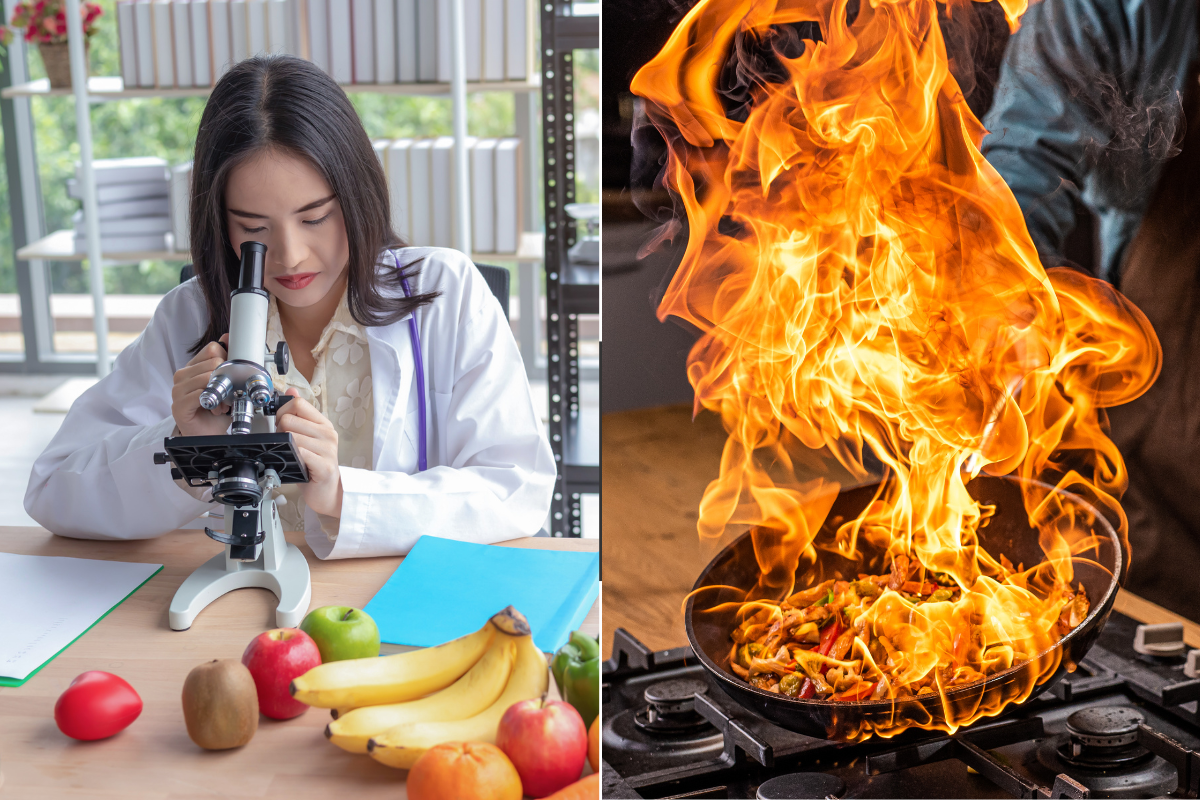 Scientist demonstrates the bizarre, explosive method used to determine calories in food