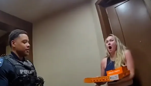 Woman shocked when her Grubhub pizza was delivered by the police instead of her driver