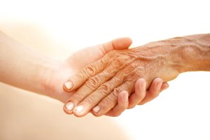 elderly hand, young hand, aging, wisdom