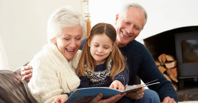 grandparents, parents, parening, parents of adults, story time, grand kids