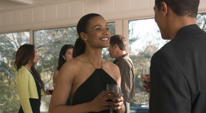 woman, wine, party, conversation, social event, formal event