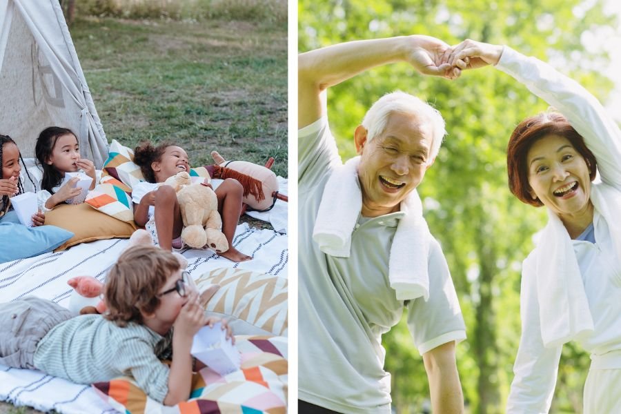 Grandparents create next-level at-home 'summer camp' for their visiting grandkids