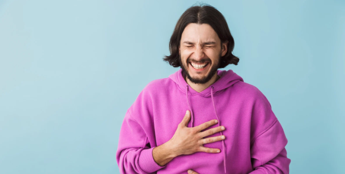 laughing, man in hoodie, gen alpha, man with beard, funny, joke