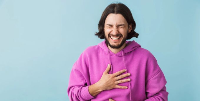 laughing, man in hoodie, gen alpha, man with beard, funny, joke