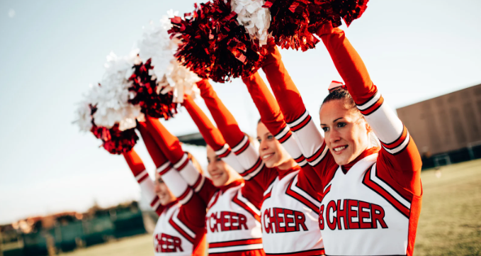 cheerleaders, football, cheerleader squad, rah-rah, high school girls, 