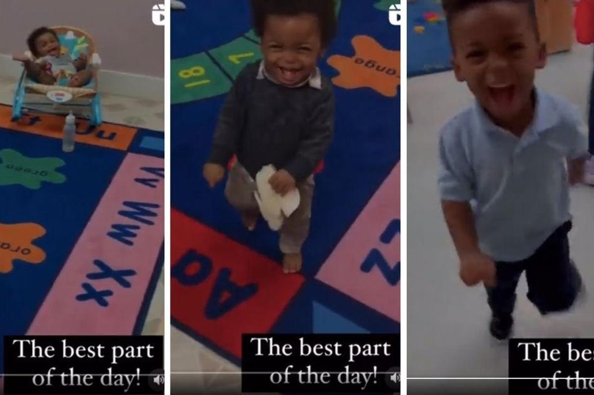 Boy joyfully greeting his mom at daycare pickup for five years is the cutest compilation ever