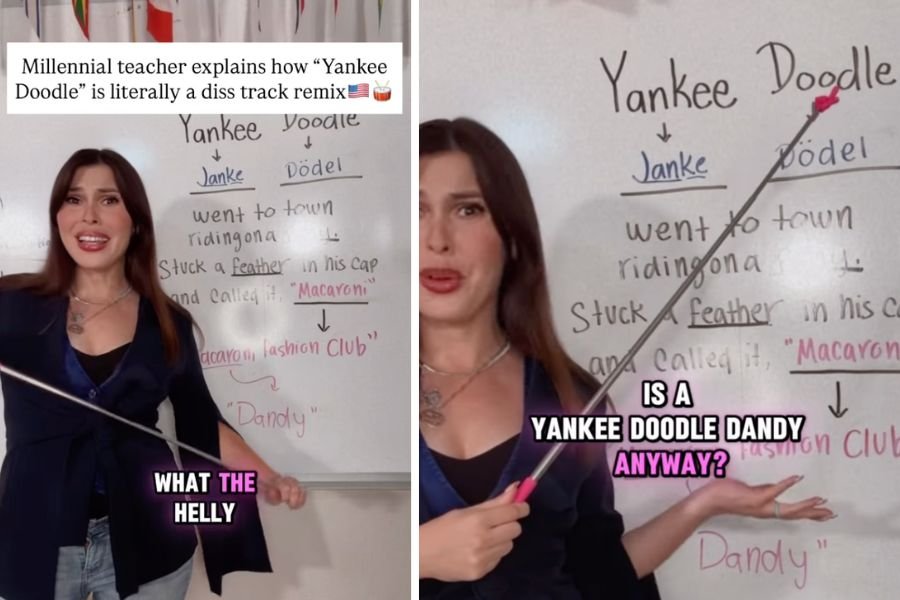 History teacher brilliantly explains how 'Yankee Doodle' is America's first 'diss track remix'