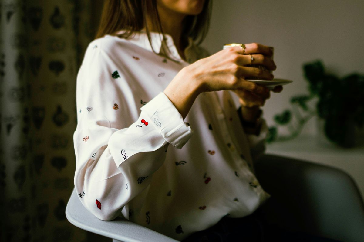 Woman, mug, hot drink, sipping, hot, hot water