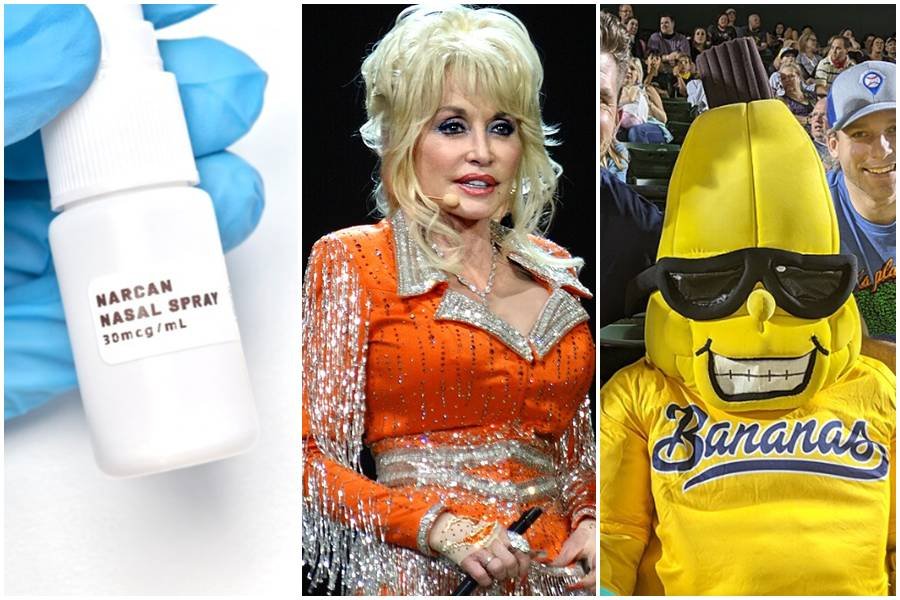 narcan, america, dolly parton, savannah bannanas, baseball,