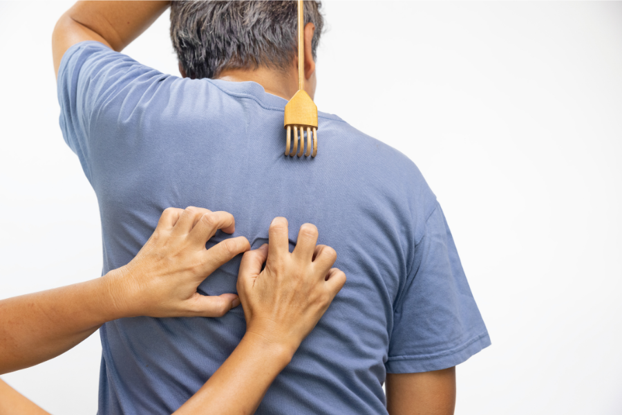 back scratching; touch starvation; touch depravation; the scratcher girls; back scratch business