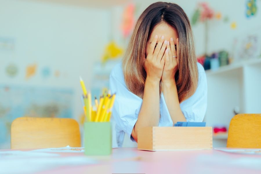 teacher; teacher pay; low pay; teachers; mom cries; undecorated classroom; back to school