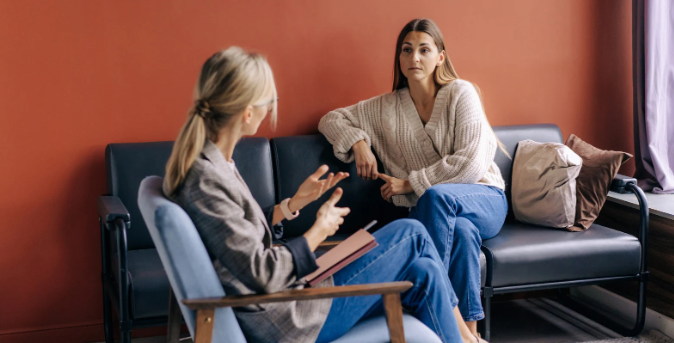 therapist, therapy, psychologist, female therapist, therapy office