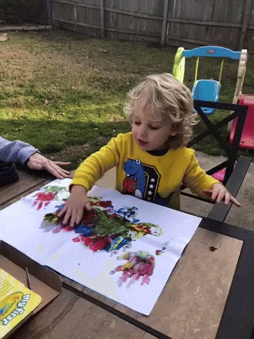 art, kids art, child painting, kids art project, finger paint