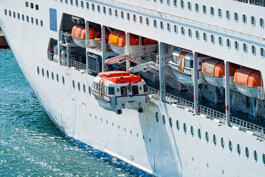 lifeboats, cruise ship, evacuation, cruise, emergency