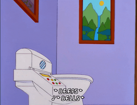 bidet, intelligent people, smart, gif, simpsons