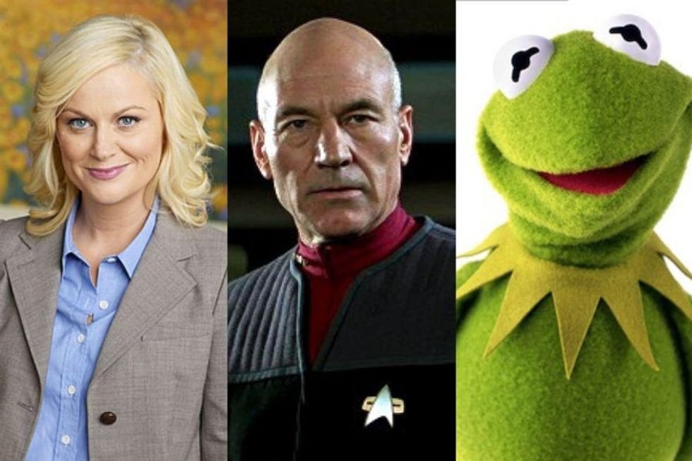 Parks and rec, star trek, muppets, leslie knope, picard, kermit